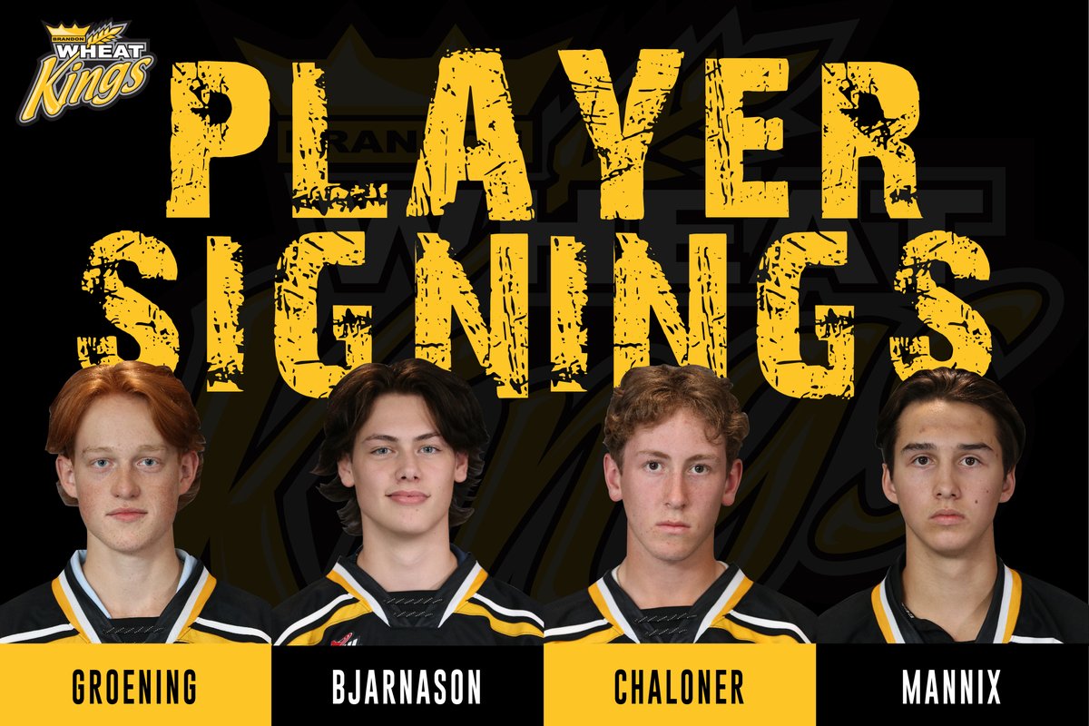 bdnwheatkings's tweet photo. SIGNING ALERT 🚨

The Wheat Kings have signed four 2005 born prospects.  

Read more: https://t.co/BYNYMzzHEe

#bdnmb #whl https://t.co/E8uSCgMDjk