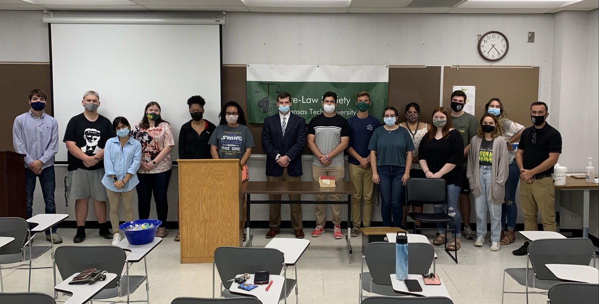 ATUPreLaw's tweet photo. Huge thanks to Steven Higgins (seventh from the left) for guest speaking at our first meeting of the semester last night! #ATUPreLaw https://t.co/IRnyBQVjVH