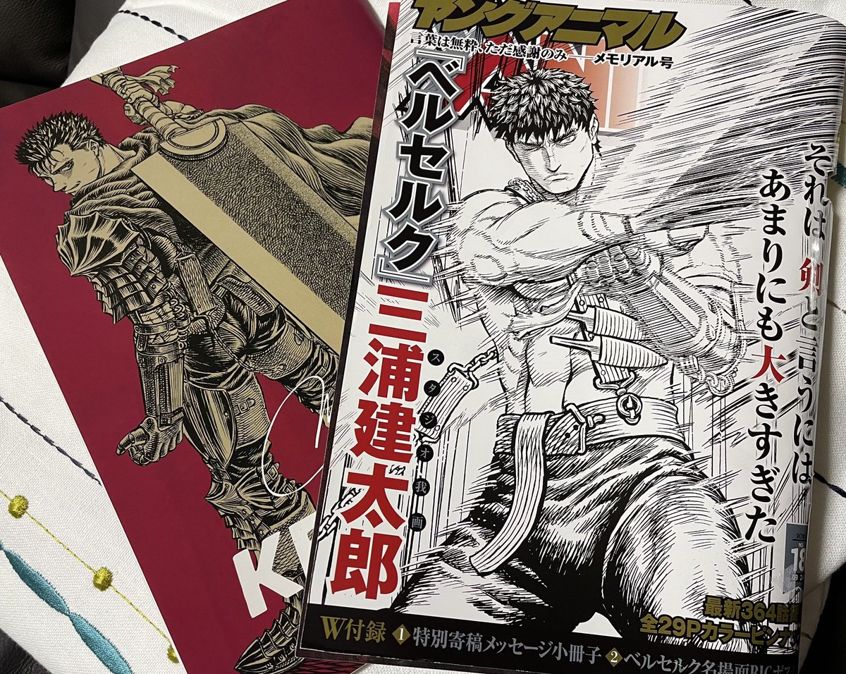 それにしてもヤングアニマルのベルセルクメモリアル号の特別付録に載ってた森恒ニ先生の漫画、素晴らしくよかった。いつか長編として読みたい。 