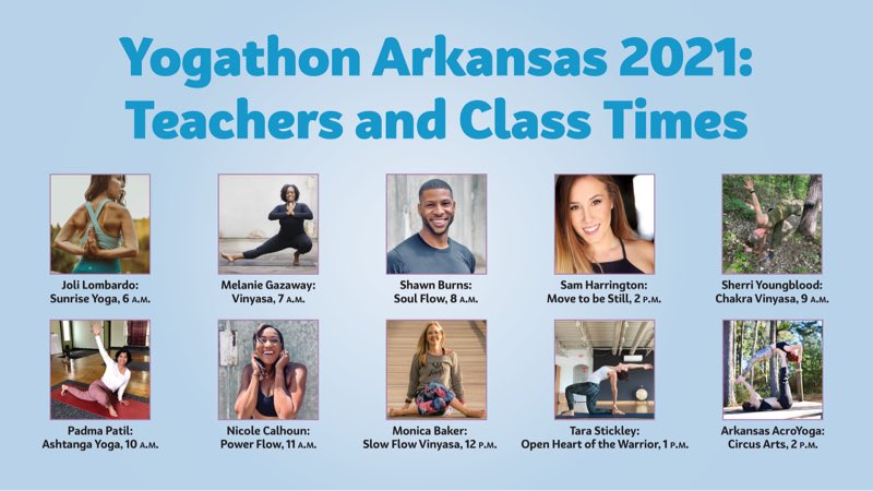 YogathonAR's tweet photo. #arkansasyoga #yogaarkansas @lululemon @ArkansasOutside @ARHungerRelief https://t.co/14WSsIBZJS