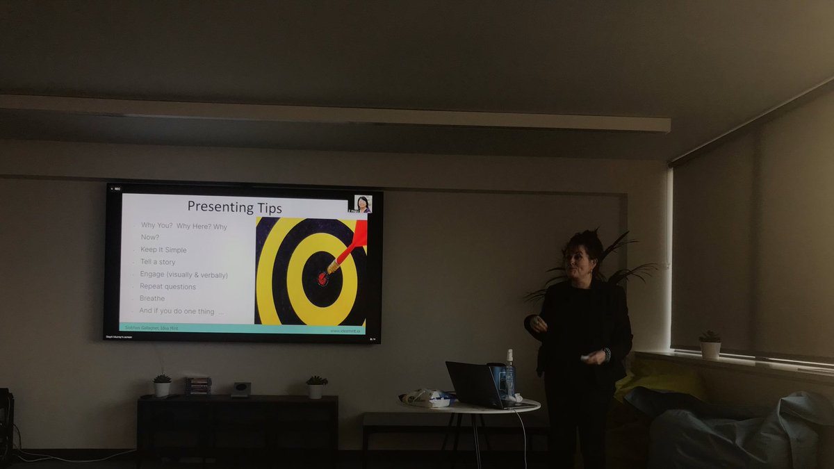 Brilliant turn out for our first in person event! Siobhan kicking us off with her talk on Presenting tips 👏