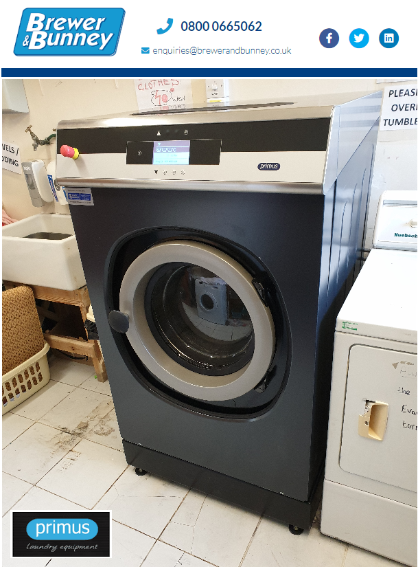 Today's installation of a new 11kg Primus washer at a #Devon #carehome.
We work with many #Care sites across the #Southwest. learn more at brewerandbunney.co.uk/helping-your-b… #laundry #healthcare #Somerset #Cornwall #Dorset