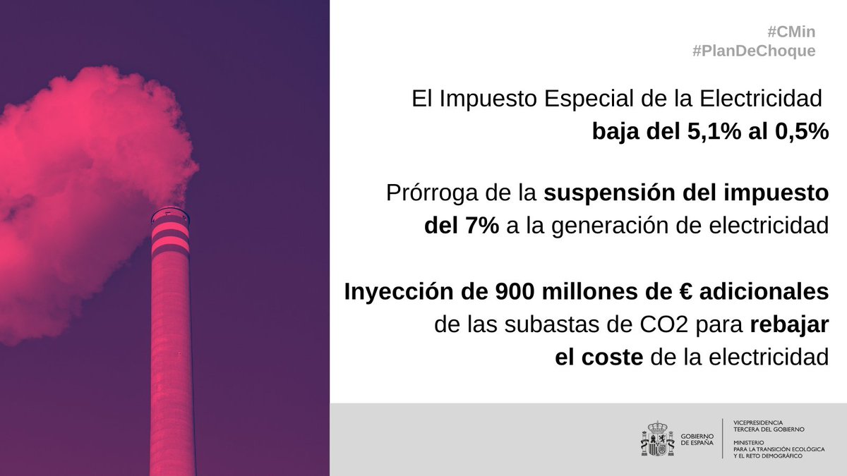 Aprobado un plan de choque para reducir la #factura de la #electricidad
bit.ly/3zgObKE
