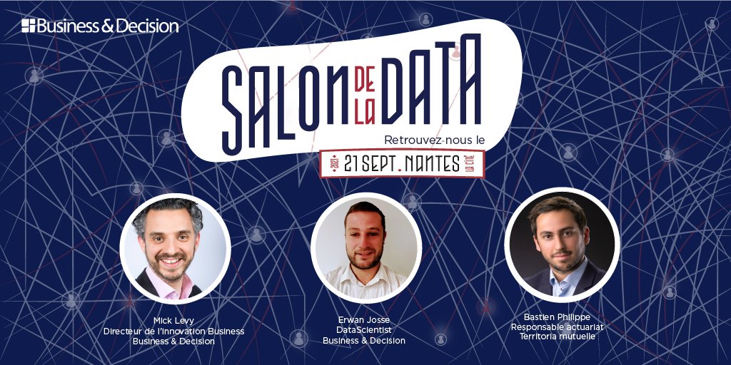 Sur notre stand ou lors de nos 2 conférences, rencontrons-nous au #SalonData2021
📌 Un événement 100% gratuit, sur place ou en distanciel 😊
📌 Avec nos experts et conférenciers <a href="/mick_levy/">Mick LEVY</a> <a href="/ErJosse/">Erwan JOSSE</a>

🗓 Mardi 21 sept.
👉 Inscriptions : bit.ly/3AiNYas