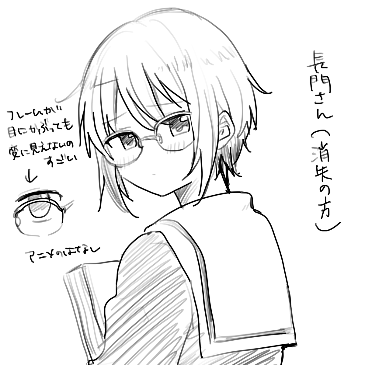 眼鏡難しいの絵 