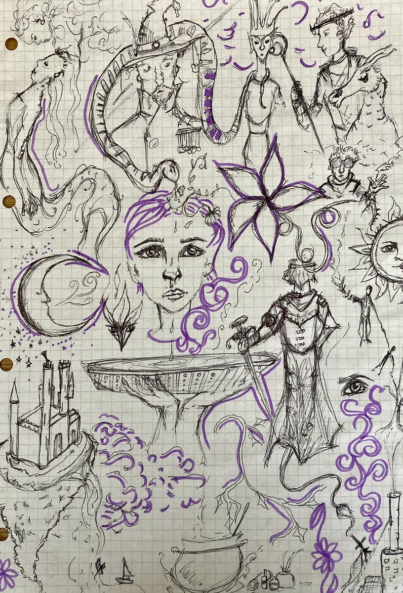 Doodles of the day at fantasy lit soc! We loved meeting all of you! Still about 10 mins left if you want to come see us!