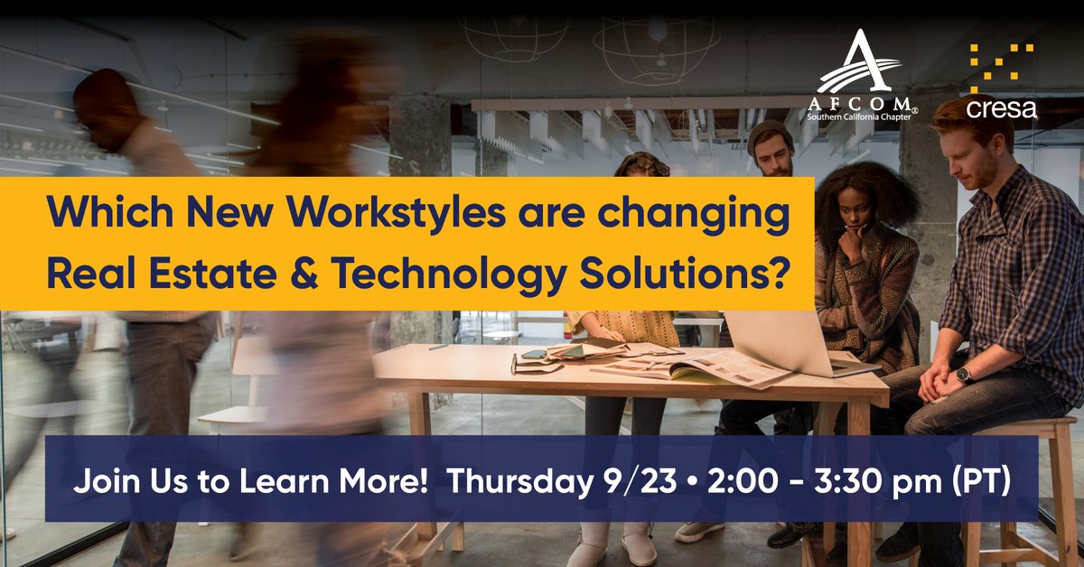jason_shepard's tweet photo. For @afcom #southerncalifornia 3Q21 #webinar on 09/23 on The #Hybrid #Workforce/#Workspace impact on #IT/#Telecom, we're sharing questions @CresaCorp panelists will address. 

#afcom #CIO #CISO #cloud #cresa #datacenter #informationtechnology

Preregister:
https://t.co/ioGqk0sjnY https://t.co/P4uZ27tQ1Y