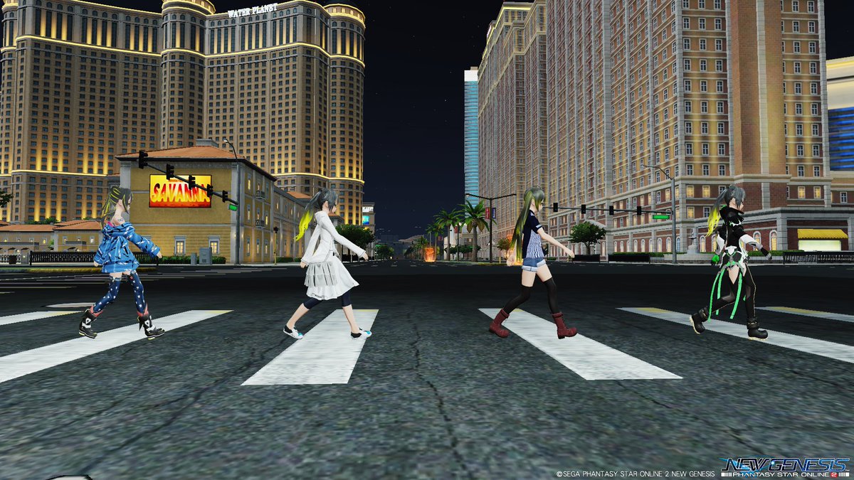 MACKEY_Ship8's tweet image. #PSO2NGS 
#メンテの日なのでssを貼る 
#アビィロード
#ビートルズ 
#お気に入りコーデ
#まっきーSS