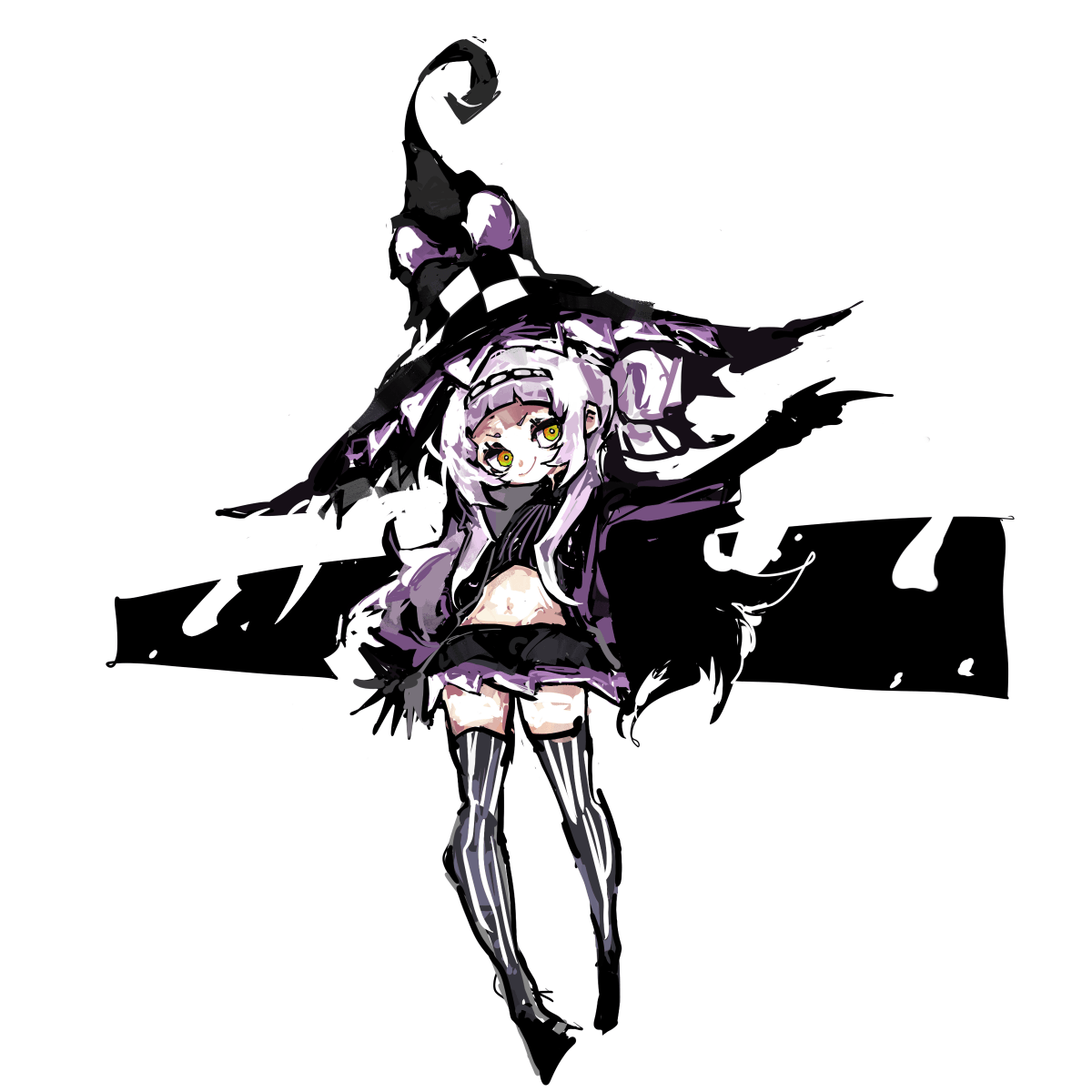 紫咲シオン 「? 」|ちぐ齒莖ダサわやかのイラスト