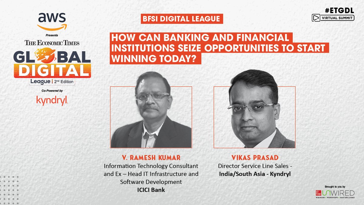 ET_Edge's tweet photo. #ETunwired #ETGDL| We are pleased to have as our distinguished speakers for discussion on, “How can Banking and Financial Institutions seize opportunities to start winning today?” https://t.co/m0WwDzpp4P