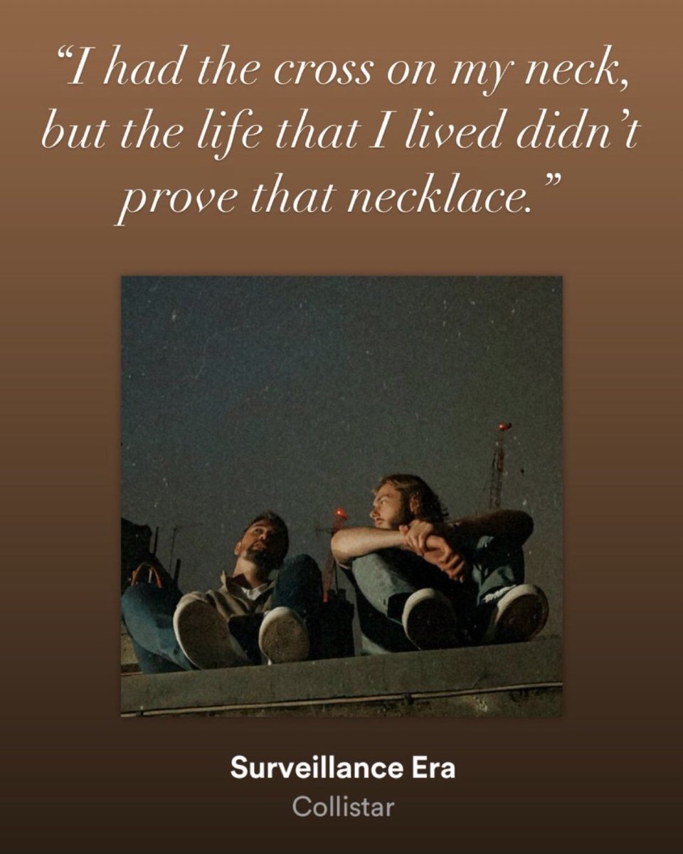 “I had the cross on my neck, but the life that I lived didn’t prove that necklace.” - @Collistar_