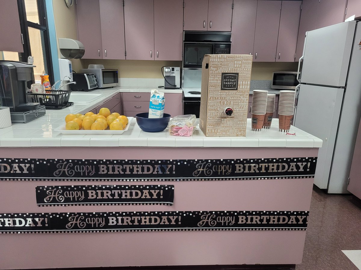 DuncanLVUSD's tweet photo. HAPPY BIRTHDAY @BLDolphins!!! Thank you to our amazing PFA for helping us celebrate with some treats for our staff from #Kumon and #CornerBakery. We are so grateful! #lvusd #godolphins #HappyBirthdayToUs!!! https://t.co/1FKiKhRmCr