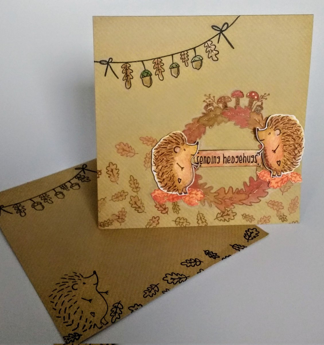 Making use of the new release stamps from FunkyFossil.co.uk today, with an autumn feel card for any occasion. #LoveAutumn