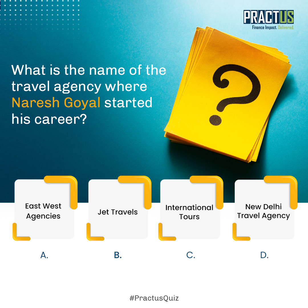 GrahamKitchingE's tweet image. Naresh Goyal started his career in 1967 as a cashier in his maternal uncle Seth Charan Das Ram Lal’s travel agency. #Practus #Quiz