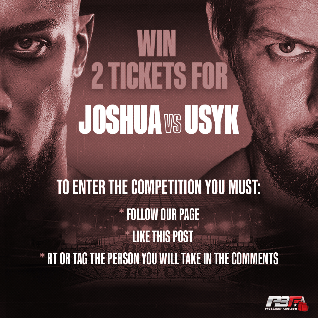 ⏰ COMPETITION TIME ‼️

🎟 Win 2️⃣ tickets to <a href="/anthonyjoshua/">Anthony Joshua</a> 🆚 <a href="/usykaa/">Oleksandr Usyk</a> at <a href="/SpursOfficial/">Tottenham Hotspur</a> Stadium in London on September 25th! 🎟

⏳Competition ends: Sunday 19th September 2021 @ 12pm 🥊

#Boxing #JoshuaUsyk #Competition