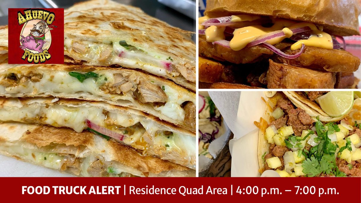 sacstatedining's tweet image. Who doesn’t like Mexican Peruvian Fusion?! Ahuevo Foods is visiting campus today from 4:00 – 7:00 p.m. Be sure to stop by for a delicious Ahuevo burger, tacos, quesadilla or loaded fries. Pure perfection! #hornetsdining