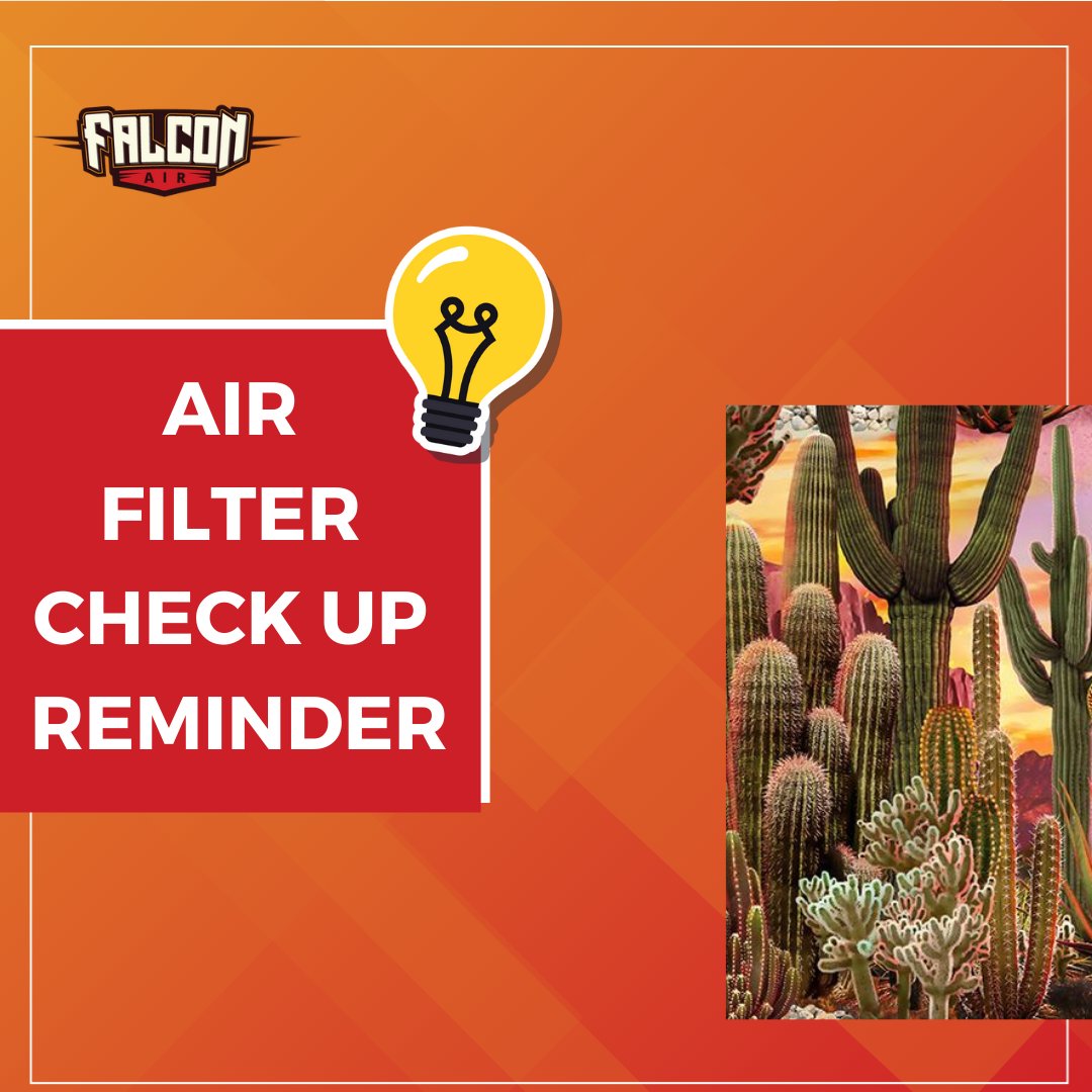 falconacAZ's tweet photo. 💨It's that time again! Make sure your air filter is clean! Keep your #AC working efficiently and change or clean that filter. https://t.co/7oc73utily