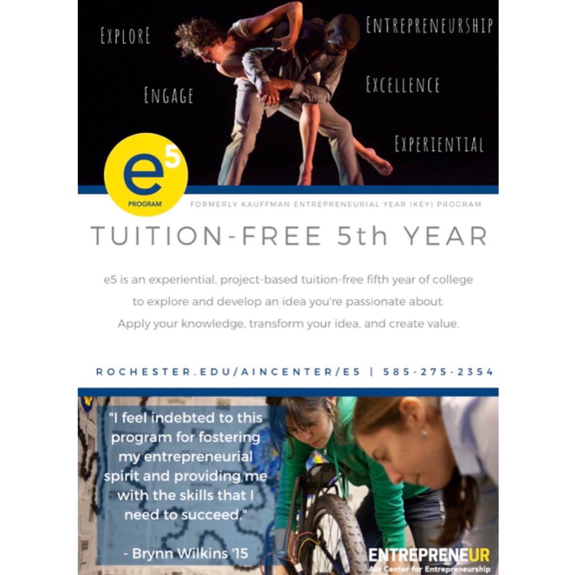 Register for the e5 info session on September 17th at 11am using our LinkTree- link in bio!