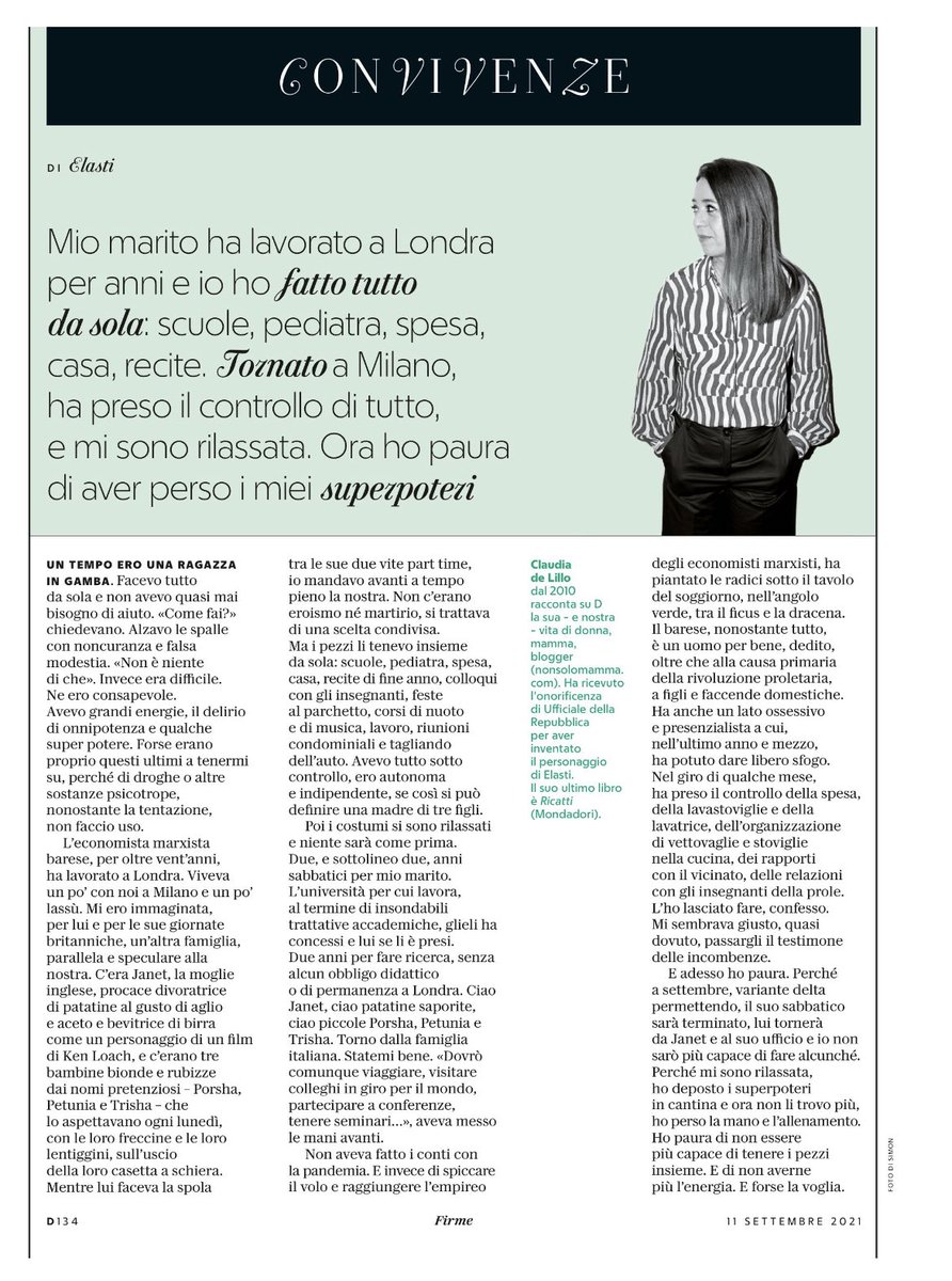nonsolomamma's tweet photo. Mister I torna a Londra e io non mi sento molto bene.
#elastirubrica su D La Repubblica di sabato scorso. https://t.co/bdAhWF9nW9