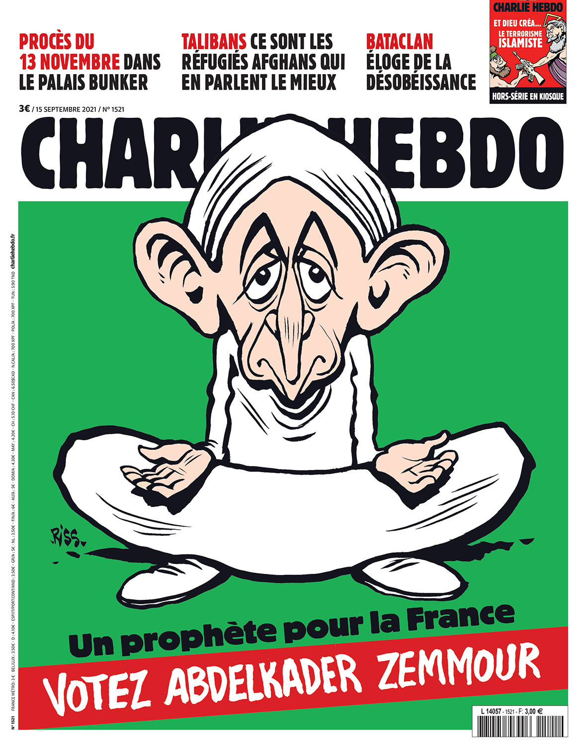 Charlie Hebdo on Twitter: &quot;Un prophète pour la France : Votez Abdelkader  Zemmour 👉Zemmour, les juges avant les urnes 👉Qui mettra les fanatiques du  marché à la retraite ? 👉Le livre de