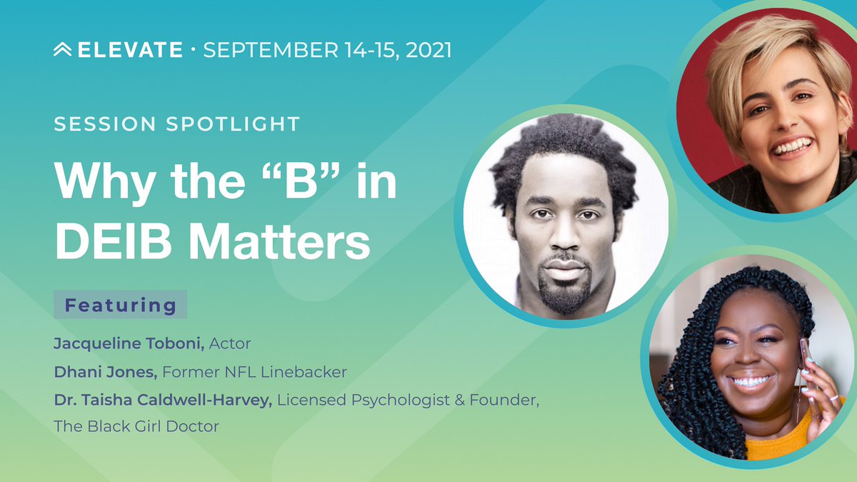 Jacqueline Toboni (@jtaboner) on Twitter photo I’ll be speaking at #Elevate2021 ! I am so honored to join <a href="/DhaniJones/">Dhani Jones</a> & Dr. Taisha Caldwell-Harvey for a conversation on the importance of psychological safety in the workplace. We’ll be speaking on intersectional identities, belonging and mental health. modernhealth.com/elevate I’ll be speaking at #Elevate2021 ! I am so honored to join <a href="/DhaniJones/">Dhani Jones</a> & Dr. Taisha Caldwell-Harvey for a conversation on the importance of psychological safety in the workplace. We’ll be speaking on intersectional identities, belonging and mental health. modernhealth.com/elevate