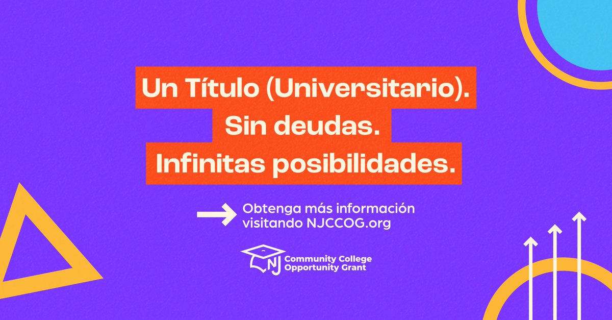 With the Community College Opportunity Grant, New Jersey will cover the cost for eligible students to earn a free college degree. Achieve your goals. Get the life you want. Stay out of debt. Visit NJCCOG.org and complete your @FAFSA application by TOMORROW Sept. 15!