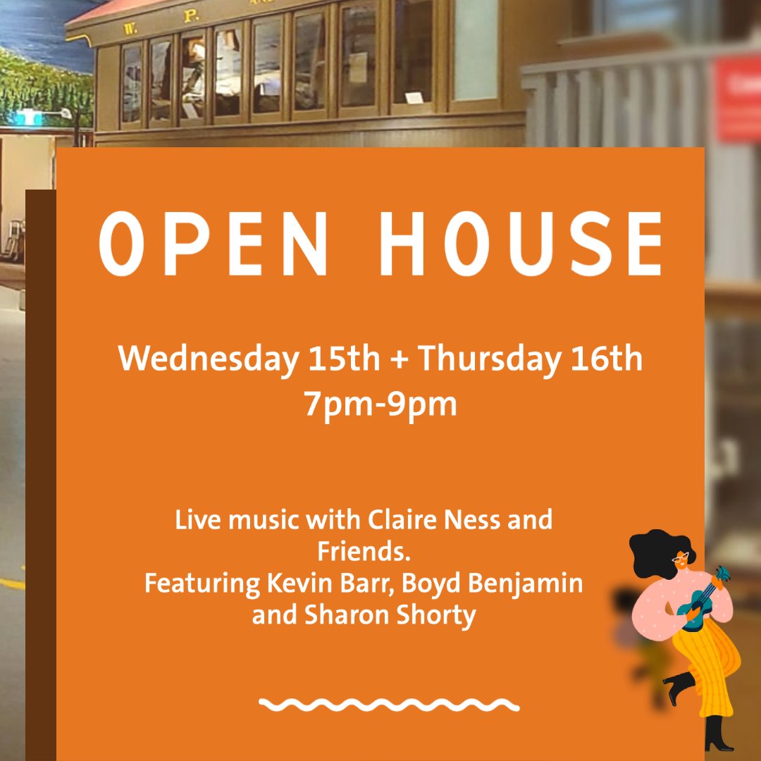 🎶 From 7pm until 9pm, enjoy two evenings of fun with <a href="/claireness/">C</a> and Friends. 

🎉 Live music and stories with with Kevin Barr and Boyd Benjamin, and Sharon Shorty.

#WhitehorseYukon #WhitehorseEvents #Yukon #ExploreYukon