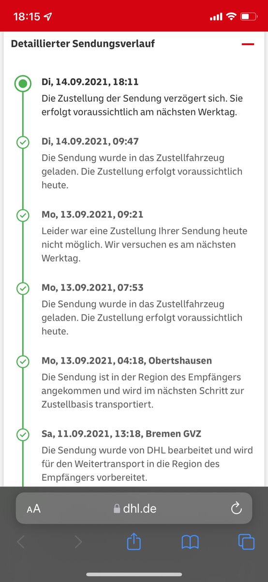 deytims's tweet photo. @DHLPaket warum IMMER bei den wichtigen Paketen? https://t.co/5zvIxnTir4