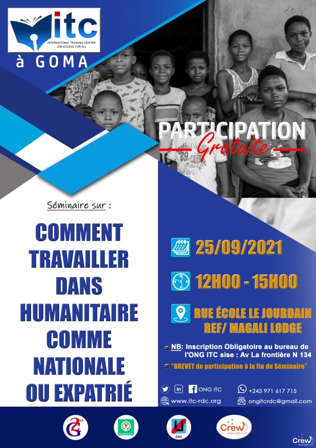 bigombire's tweet photo. L'entreprise @ITC (International Training Center) organise un séminaire Humanitaire d'ici le 25 septembre prochain. C'est gratuit
#ITC
#TravailPriorité https://t.co/pJxMf4UuSo