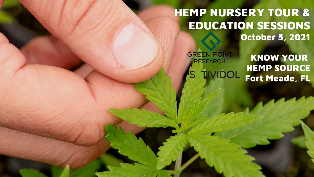 satividol's tweet photo. Join us October 5 for a Hemp Education & Nursery Tour in Fort Meade, Florida.
Register here: https://t.co/jiXRTTsTp8
#HempTour #HempEducation #education #cannabisinformation #hempevents #Knowledgeispower #GramCo #GramFam #delta8 #hemp #hempfarm #hempfarms #Hempnearme #hempinfo https://t.co/xVkOhhAulS