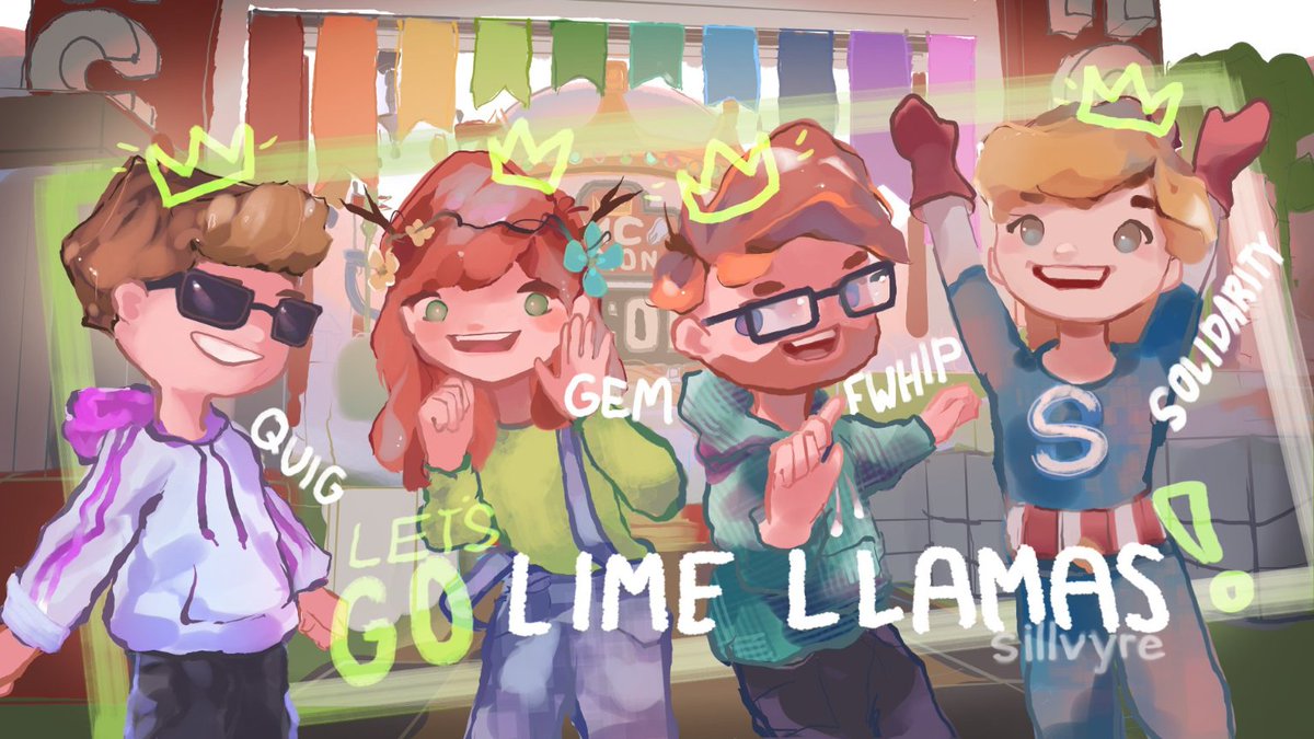 let's go lime llamas!
#mccfanart #MCChampionship #limellamas #geminitayfanart #quigfanart #solidarityfanart #fwhipfanart