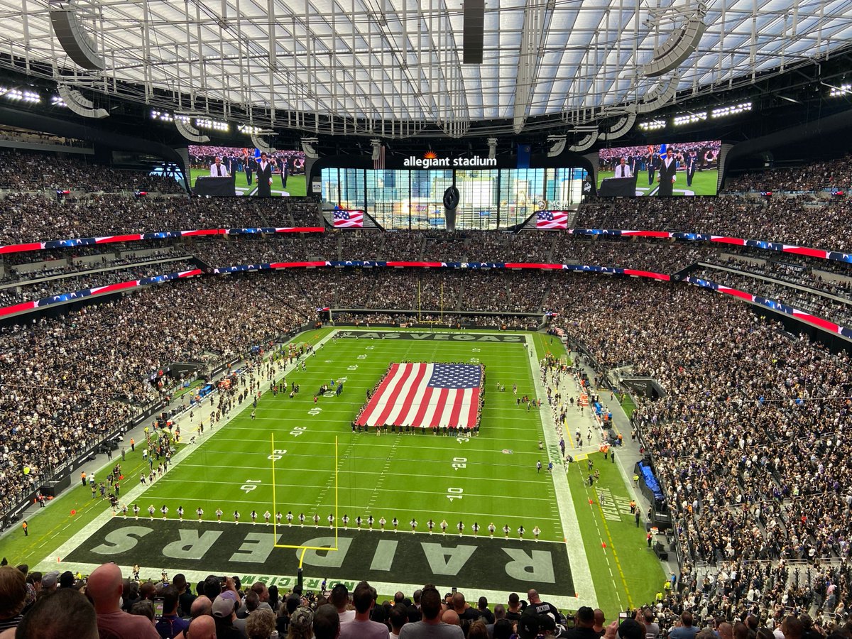 TERPconsulting's tweet photo. Raiders for the win in OT! It was a long time coming, but principals Jim Begley and Bryan Douglass had an amazing time at the Las Vegas Raider's season home opener. 🖤🤍 https://t.co/TFHEeRZznN