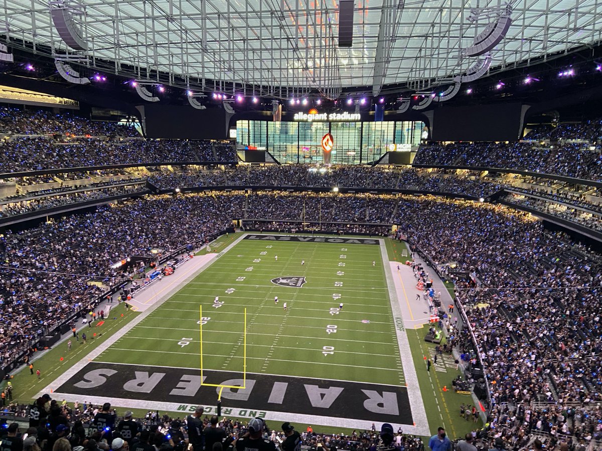 TERPconsulting's tweet photo. Raiders for the win in OT! It was a long time coming, but principals Jim Begley and Bryan Douglass had an amazing time at the Las Vegas Raider's season home opener. 🖤🤍 https://t.co/TFHEeRZznN