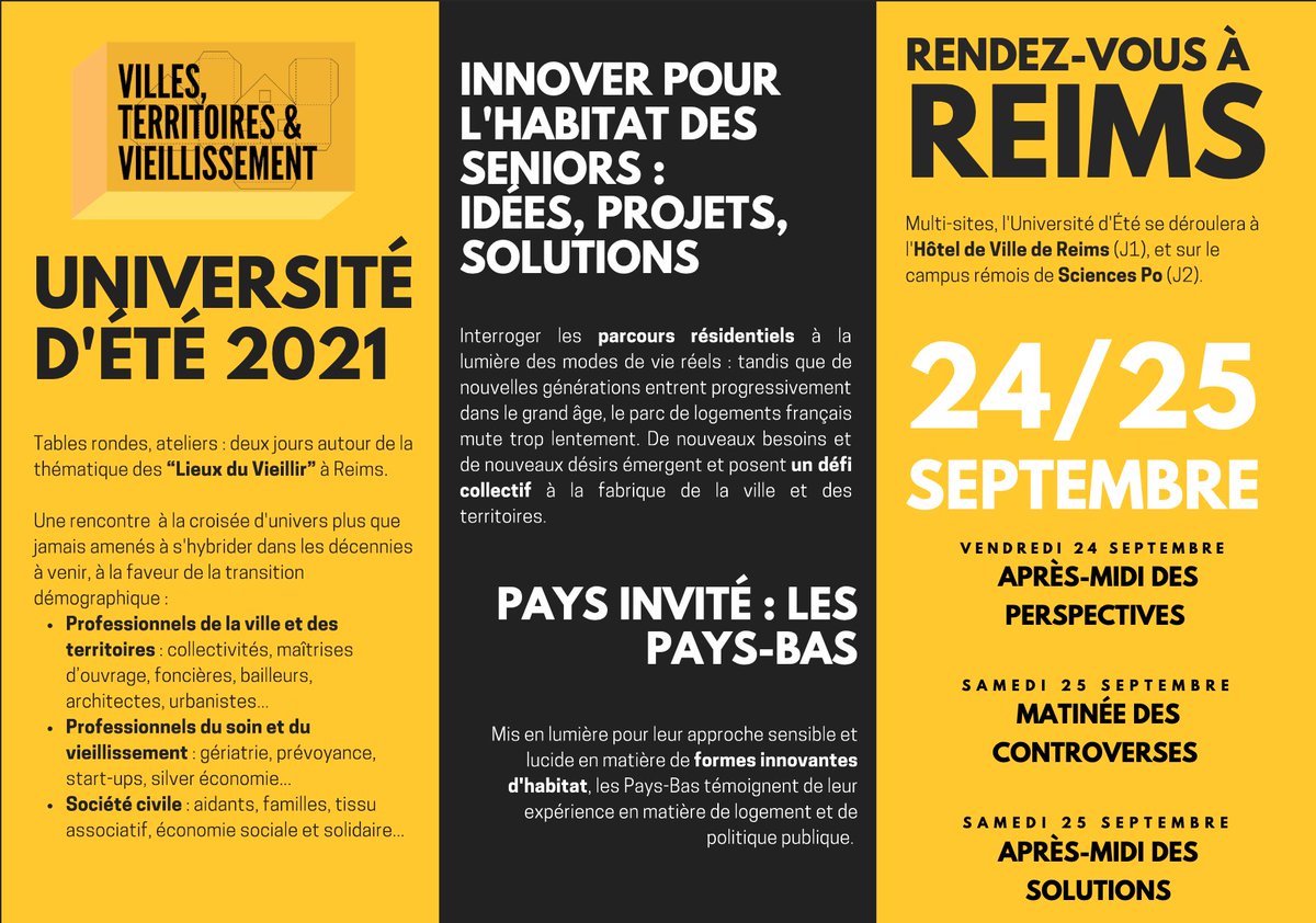 #Evénement | 2️⃣,4️⃣ millions aujourd’hui, 4️⃣ millions en 2050... c'est le nbr de personnes en perte d’autonomie. De quelle #société voulons demain ?
👵 RDV aux @UeVilles Ter. et Vieillissement. Nous parlerons de notre vision du #BienVieillir
👉  24&amp;25 sept
villes-territoires-vieillissement.com/programme