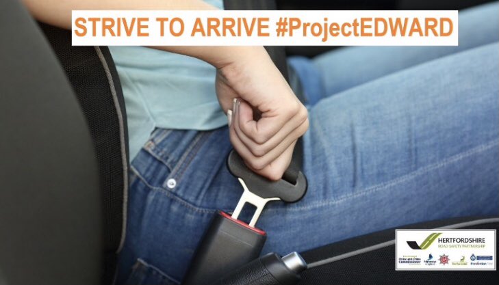 Seatbelts can dramatically reduce the risk of serious injury or death if your vehicle is involved in a collision. It only takes a couple of seconds to fasten, so there really is no excuse not to, this includes any passengers. Seatbelts save lives. #ProjectEDWARD #strivetoarrive