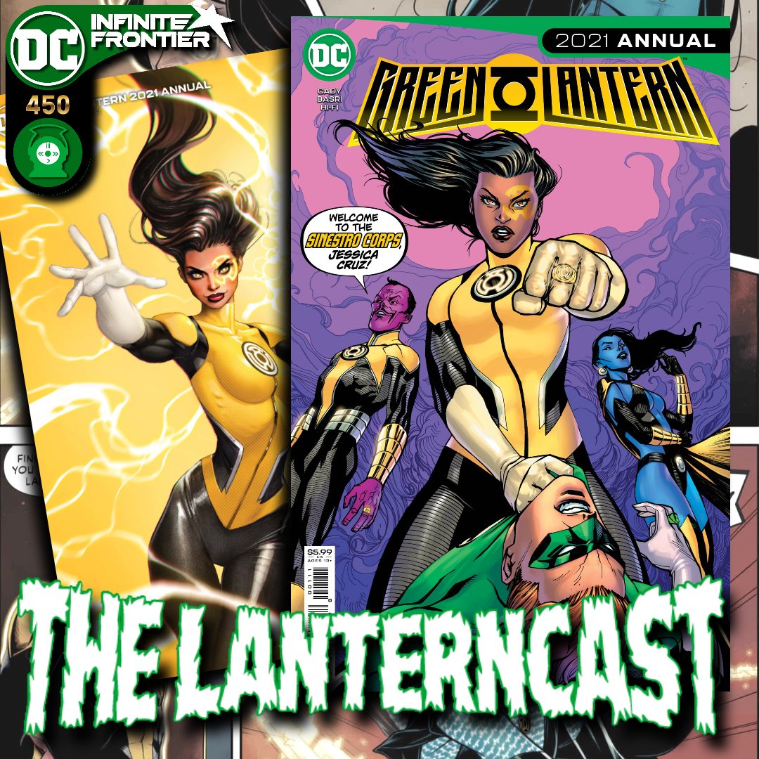 Our FOUR HUNDRED FIFTIETH (numbered) EPISODE is NOW out! In it Corwin of @EMPcast joins Mark & @TheNerdFonz to discuss the #GreenLantern 2021 annual featuring #JessicaCruz by @rycady @TDerenick #SamiBasri @hificolor #RobLeigh! lanterncast.com/lanterncast-ep…