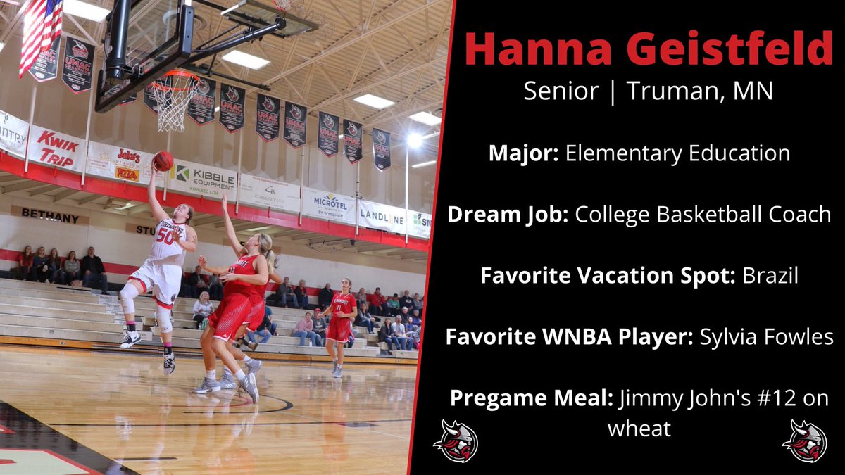 Next up is senior <a href="/geistfeld/">Hanna Geistfeld</a> 🏀