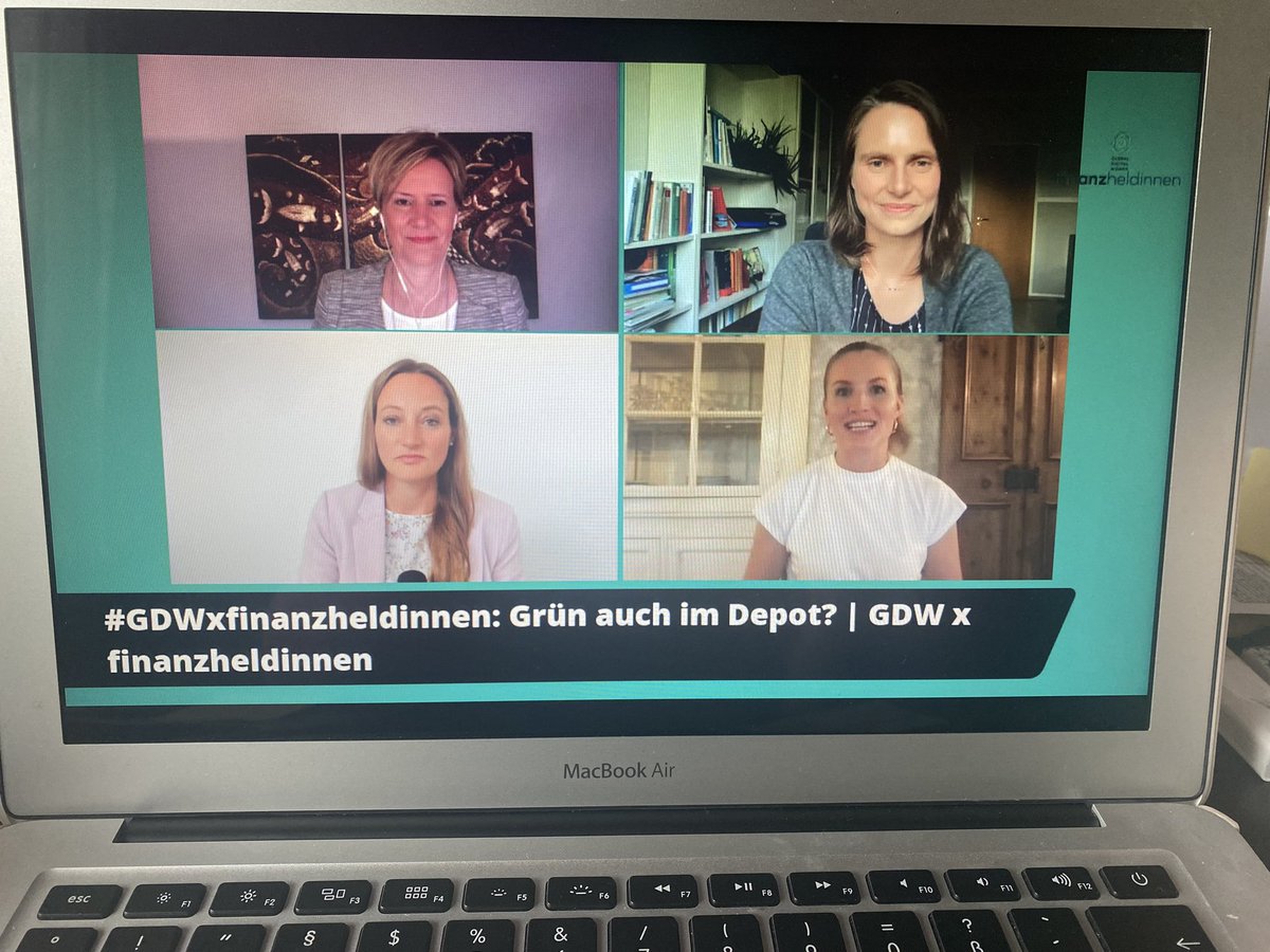 Spannender Live Talk: #Nachhaltigkeit ist im Alltag angekommen, bei Finanzen aber erst seit wenigen Jahren Thema. Die Nachfrage erhöht auch hier den Druck auf ein nachhaltiges Angebot an der #Börse #GDWxfinanzheldinnen
