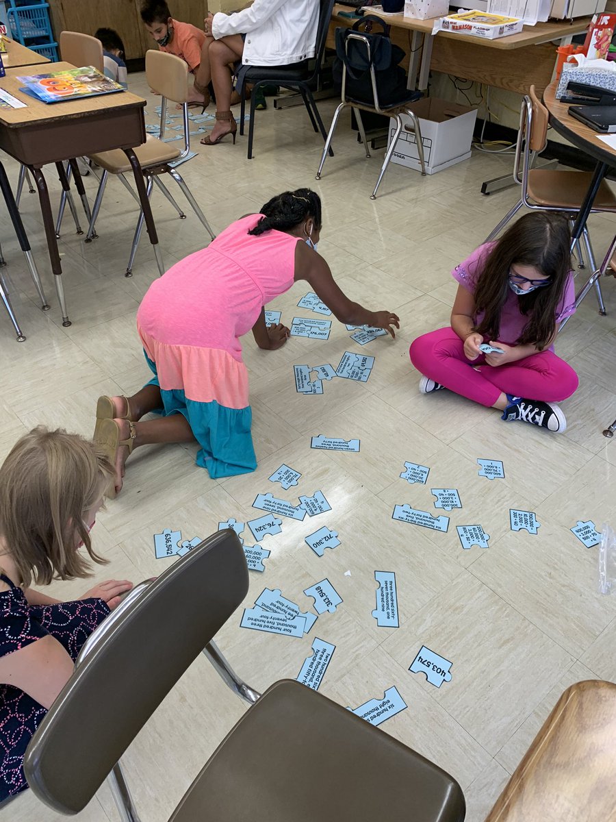 funinfourth149's tweet photo. Working together to solve place value puzzles. @WWP_Dalers https://t.co/vg4zFPu7x1