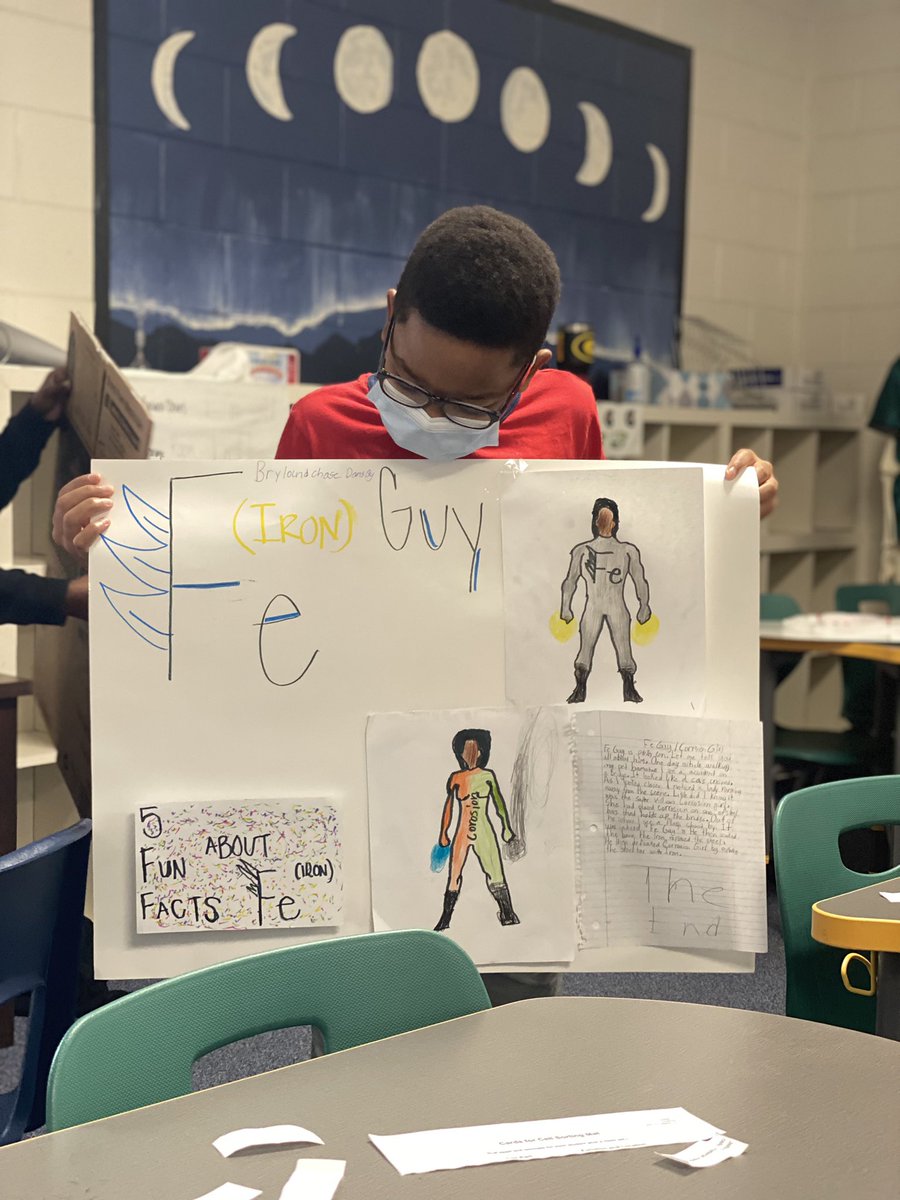GreenwoodNoel's tweet photo. Cosmic props to @DrB_Johnson for his high-powered, TEK aligned lesson today. Students were excited to share the periodic table based super heroes they created. Good job Dr.J! #STEAM #STEM #students #RYPSA #AcademicTwitter #desotoengage #DesotoISD #PLCINACTION https://t.co/L8JiXmAy1S