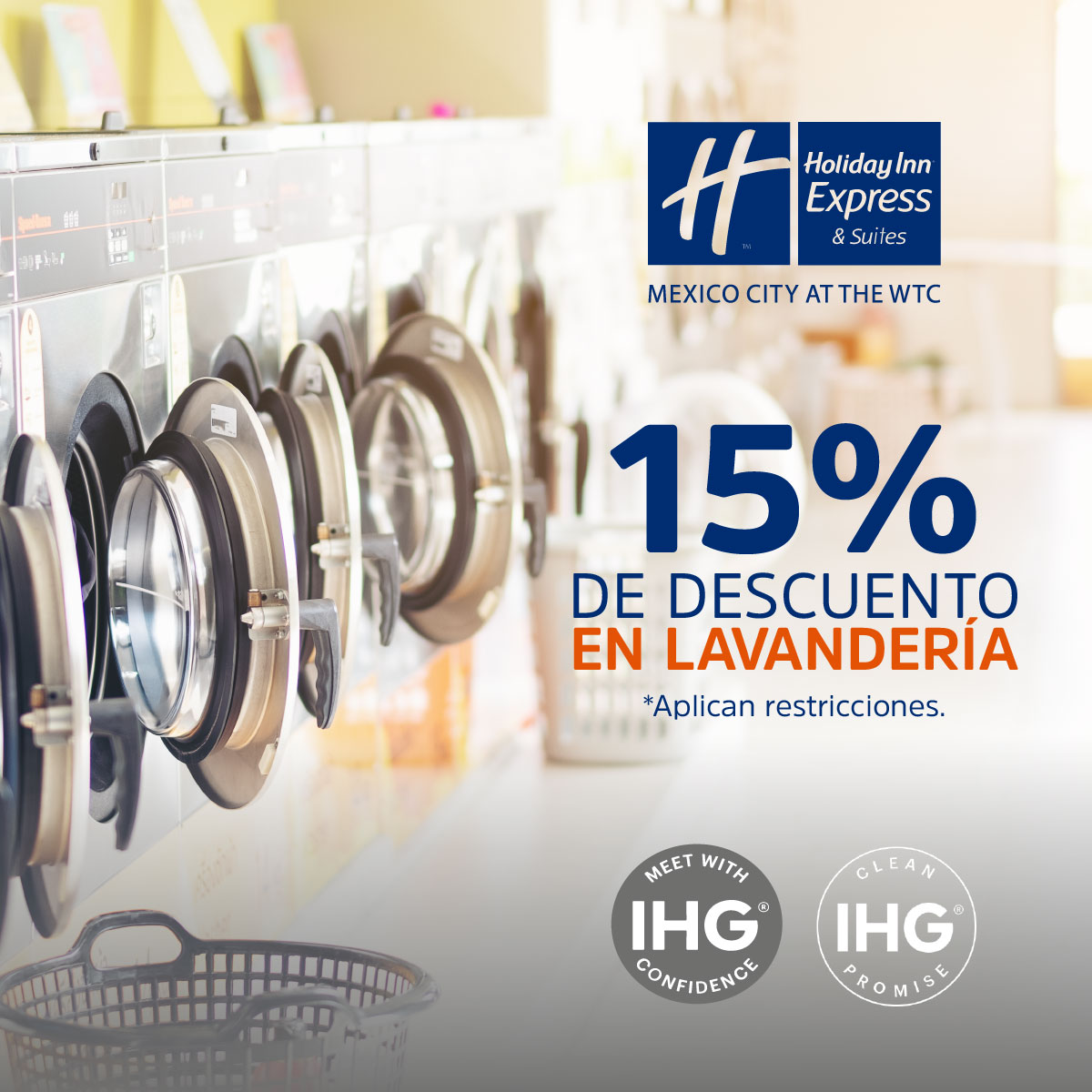 Aprovecha los descuentos que tenemos para ti en servicios de lavandería, ven y hospédate con nosotros. Llámanos sin costo al 800 -509-8734 
o envíanos un correo a: webreservaciones@holidayinnwtc.com #Martes #business #promociones #WTC #CDMX #venalaciudadquetodolotiene