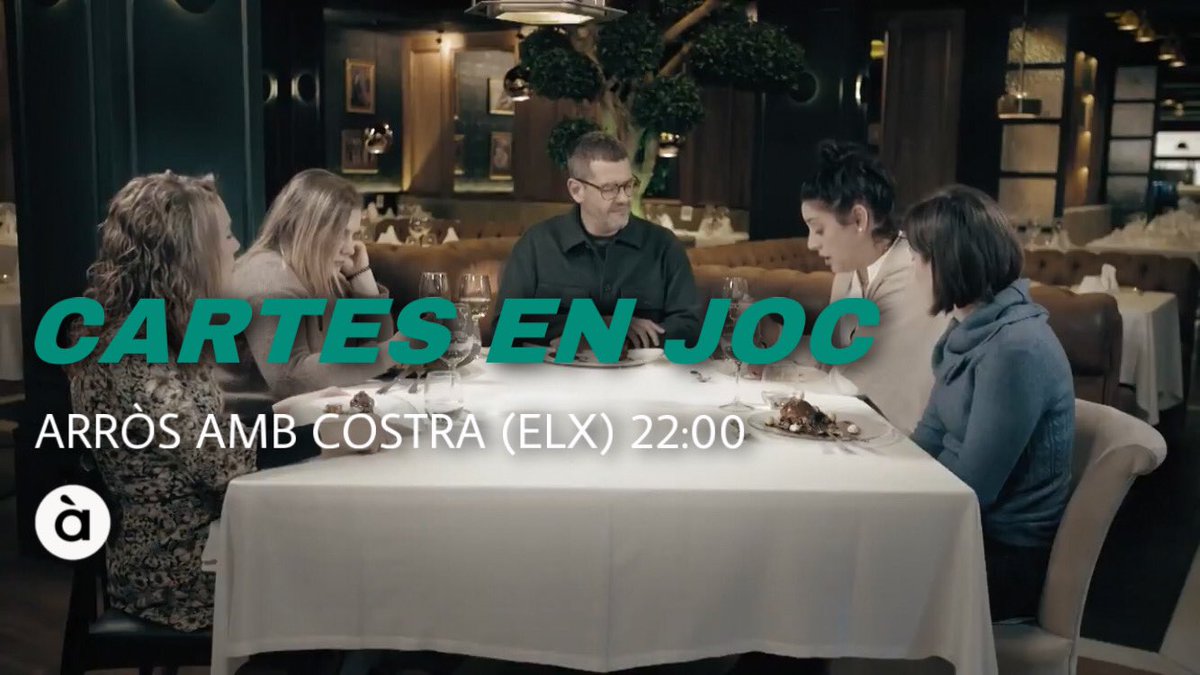 NOU PROGRAMA | <a href="/CartesJocAPunt/">Cartes en joc</a> esta nit a les 22.00h en <a href="/apunt_media/">À Punt</a> amb <a href="/jgarriserra/">Jordi Garrido Serra</a> No t’ho pots pedre! 

#CartesEnJoc 🍴