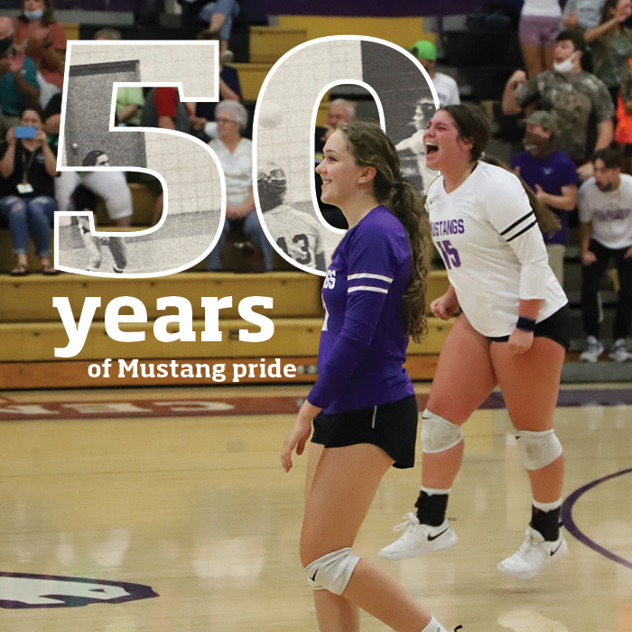 Raise your hand if you're proud to be a Mustang! You might not know that our Alma Mater was written in '77,  our first student council was established in '78, or volleyball was added to our athletic offerings in '82. Learn more facts: bit.ly/CAChistory. #CAC50