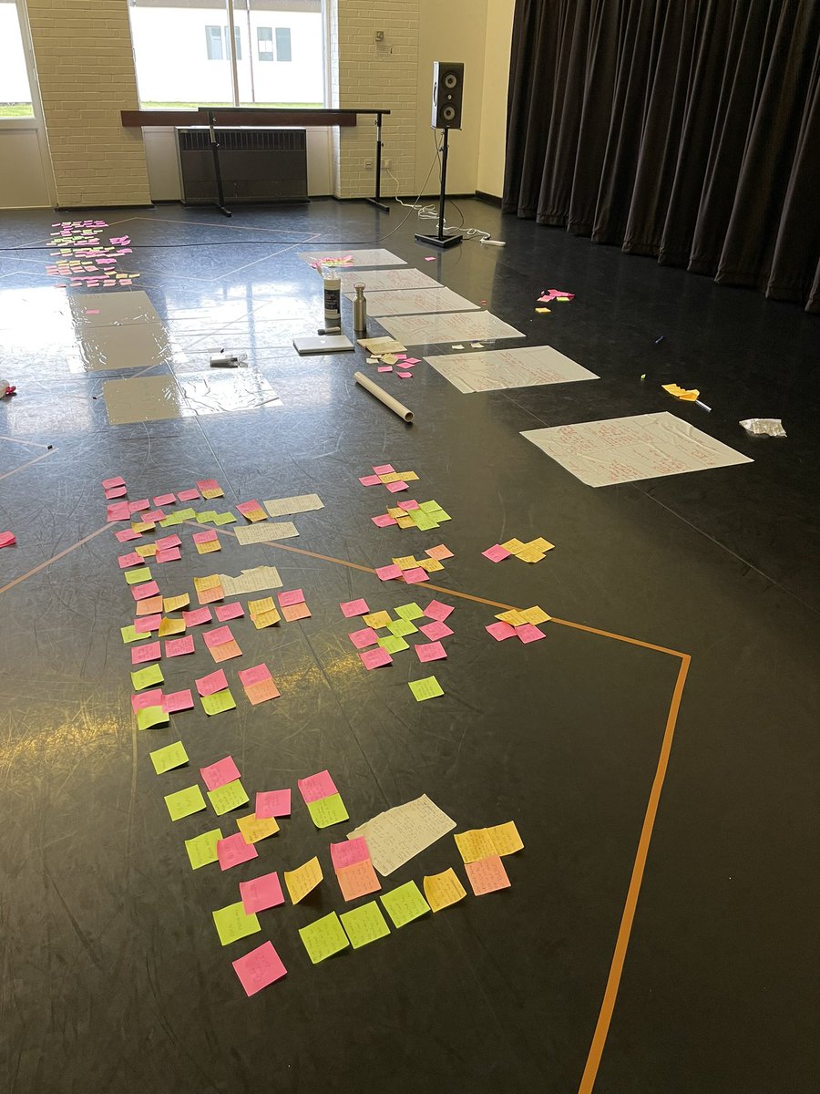 Wondering through the intended journey of new work ‘800 Lifetimes’ with #postits @uniofbeds with @Dvka_music @seast @hooper_dominie (we’ve run out, please send more!)