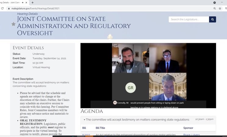 Offering testimony today in support of my bill, H.3963, “An Act banning hostile architecture targeting unhoused individuals.”

Thank you to <a href="/MAHomeless/">MACoalition/Homeless</a> and <a href="/Right_Housing/">Project Right To Housing</a> for your input and to John C. for sharing your powerful story of being unhoused in #CambMa. #HousingForAll