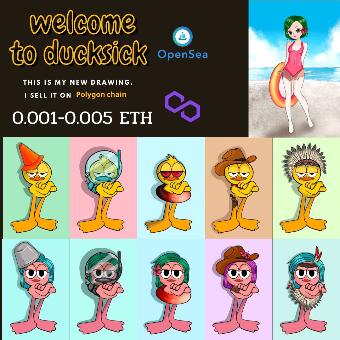 New drop

opensea.io/Ducksick1312
#NFT #NFTs #nftcollector #NFTthai #NFTTHAILAND #NFTXARTIST #NFTdrop #NFTartist #NFTcollection
