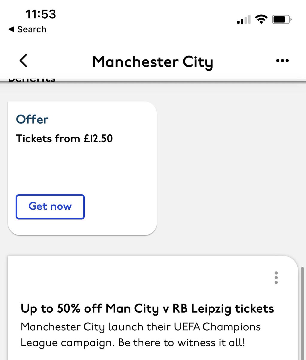 DI4rnott's tweet photo. City UCL tickets on Unidays im crying https://t.co/9wfYqRwfte