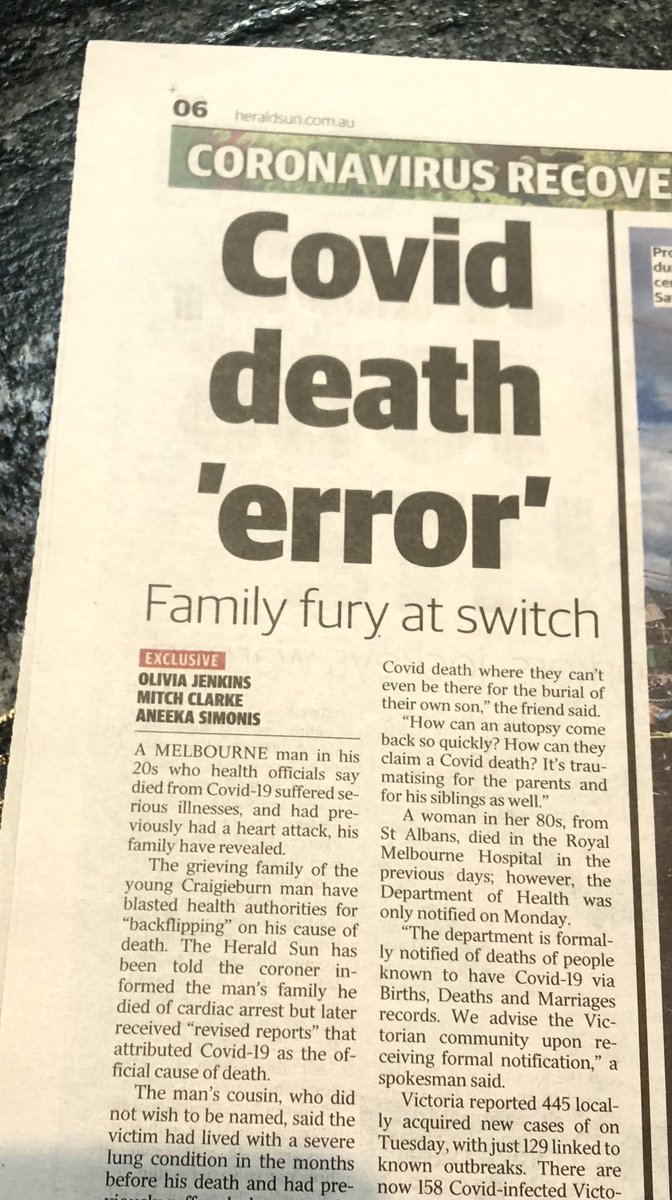 How many “Covid” deaths are like this one? Patient dies “with”, not “of”, but scare-mongering governments eagerly add them to the tally. Justifies all those delicious emergency powers and control.