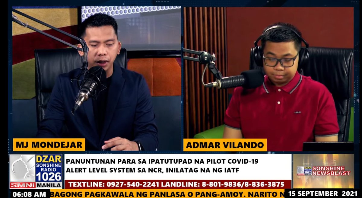 DZAR1026's tweet photo. PANOORIN | Mga maiinit na balita tutukan na sa #SonshineNewsblast kasama sina @AdmarDZAR at @MJ__Mondejar 

LIVE BROADCAST: https://t.co/aGFs5Dmbf1 https://t.co/jq8auTqaMC