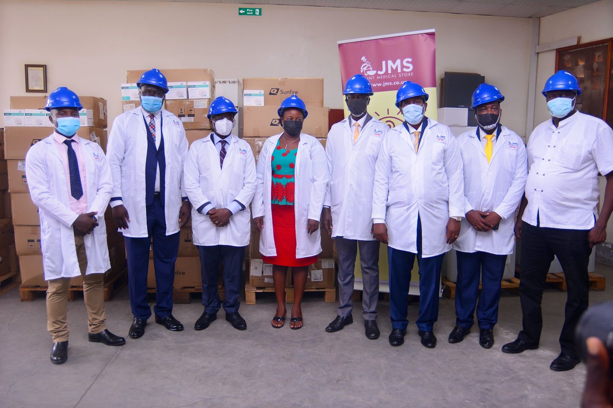 JMSUganda's tweet photo. 93,600 N95 masks donated to 80 PNFPs and 10 MPs for health workers. #JMScares #wearyourmask #fightingcovid19 @newvisionwire @DailyMonitor @ntvuganda https://t.co/bFOtGSexVD